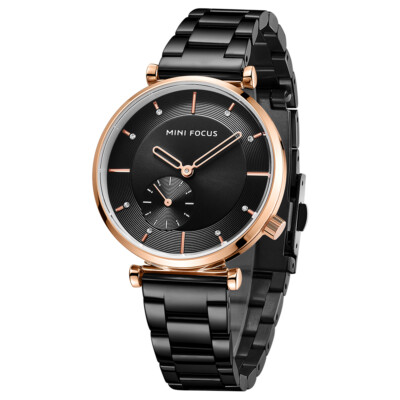 MINI FOCUS Women Girls Luminous Waterproof Watch Ladies Analog Quartz Black 2024