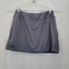 Pre-owned Tangerine Women's Gray Layered Skort Rear Zip Pocket Size Large
