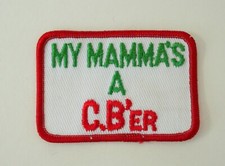 2 Campy CB Radio My Mamma's a CB'er Patch New NOS 1970s Funny Slogan
