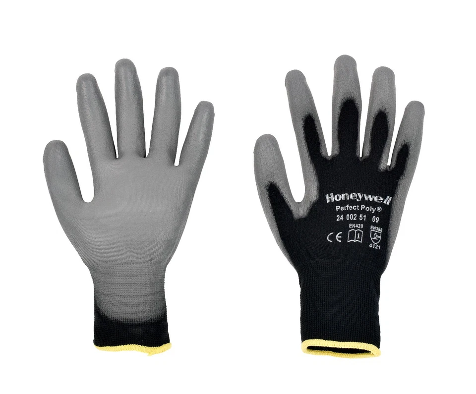 Honeywell 2400251 Perfect Poly Black Protective Gloves 1 Pair - size 7 - 11