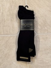 3 Pack Goldtoe Mens Socks Extended Size 12-16 Black
