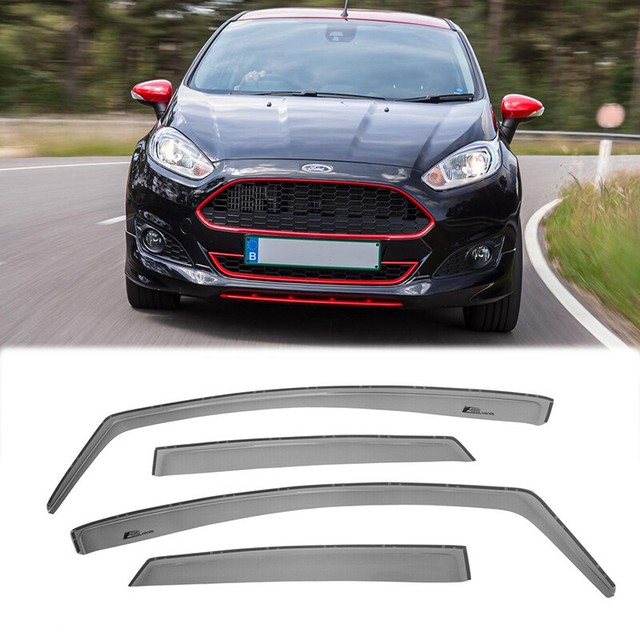 INCHANNEL Style Visors For 1119 Ford Fiesta Sedan Side Window Rain