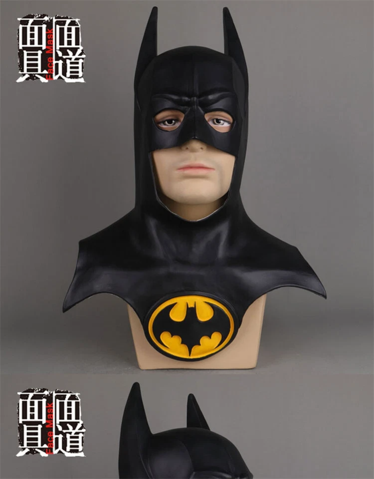 The Batman Full Head Mask Cosplay Superhero Bruce Wayne Mask Props Halloween - Image 4 of 4