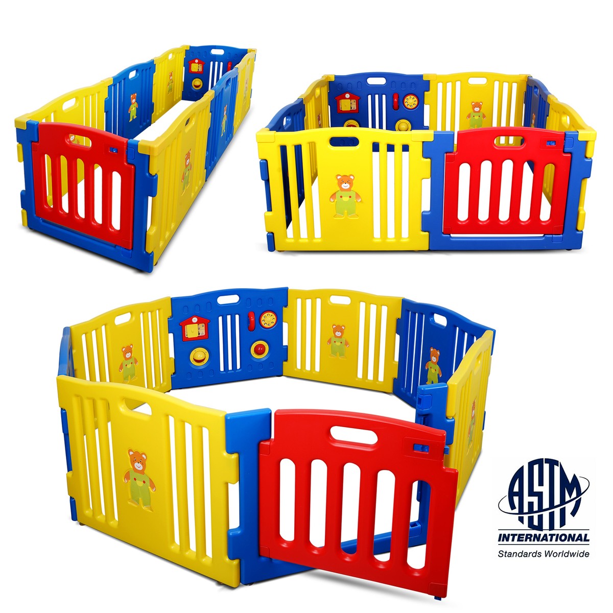 Kidzone Baby Playpen 8 Panel Safety Gate Child Activity Pen