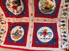 Baby Quilt 52 X 42 Hand Made Primary Colors