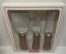 Target Cheese board spread knives 3 count wooden handle set gatherings party 