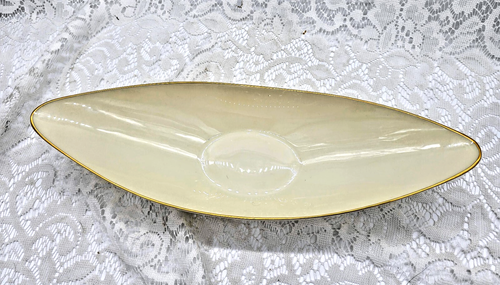 Lenox 15.5" Porcelain Serving Bowl Boat 24ct Gold Trim Centerpiece Trinket Dish - Picture 4 of 12