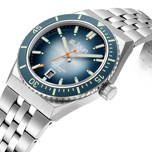 Le Jour Delmare Automatic Divers Watch Blue Sunray. Authorised Dealer - Picture 2 of 4