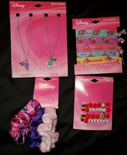 DISNEY Girls Hair  Jewelry Accessory Sets Minnie,.Princess, Beauty  Mermaid