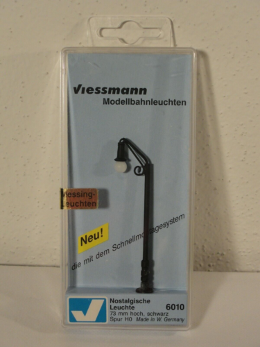 Viessmann 6010 H0 platform light 1-flame H 73 mm black new original packaging - Picture 1 of 2