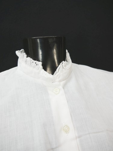 Gr.42 Dirndlbluse weiß Bluse für Dirndl C&A Baumwollmischung Spitze B10303 - Bild 2 von 4