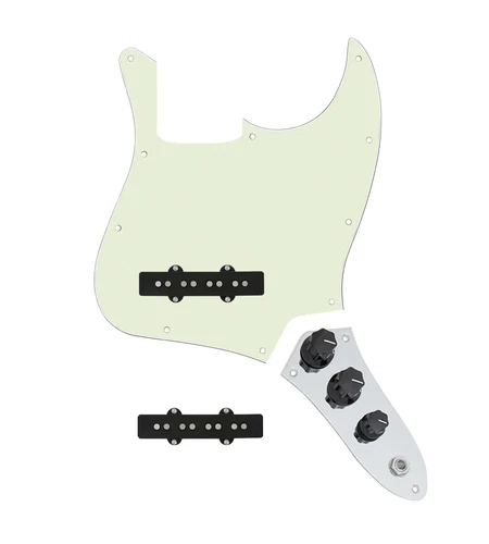 Jazz Bass Groove Loaded Mint Green Pickguard & Standard Control Plate by 920D