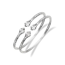 Elegant Ends .925 Sterling Silver West Indian BABY Bangles