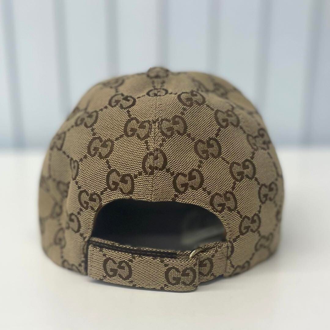 Gucci　キャップ　M GUCCI Logo Monogram Cap Hat Men Size S Canvas Genuine USED | eBay