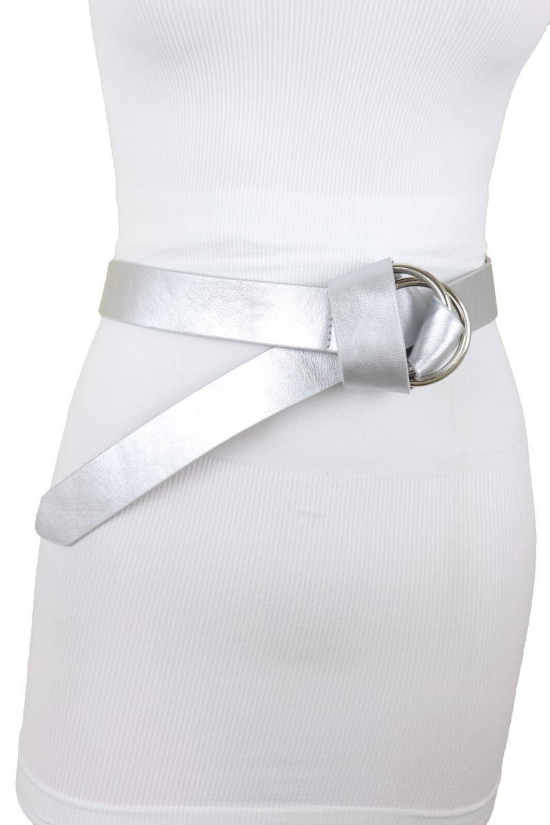 Women Silver Extra Long Wrap Modern Celebrity Fashion Belt Hip