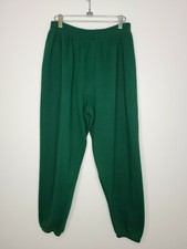 Vintage Bolo Spirit Womens Green Sweatpants Elastic Waist Made In USA Size Large