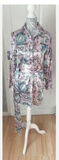 Ladies Prettylittlething Chain Print Satin Shirt Dress  Size 6