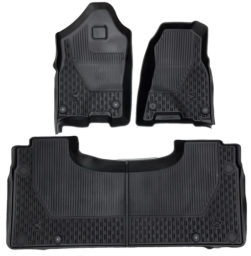 DODGE RAM 1500 DT All Weather Slush Mats BLACK Quad Cab Rubber Mats MOPAR