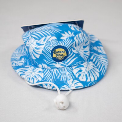 Banana Boat Bucket Hat With Drawstring For DOGS S/M 9-13” In