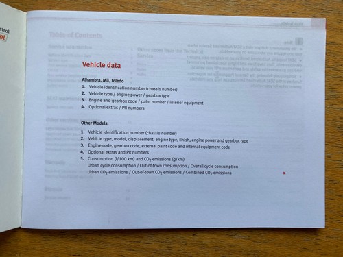 SEAT ALHAMBRA 2010-2014 HANDBOOK OWNERS MANUAL SERVICE BOOK - BLANK - Picture 6 of 7