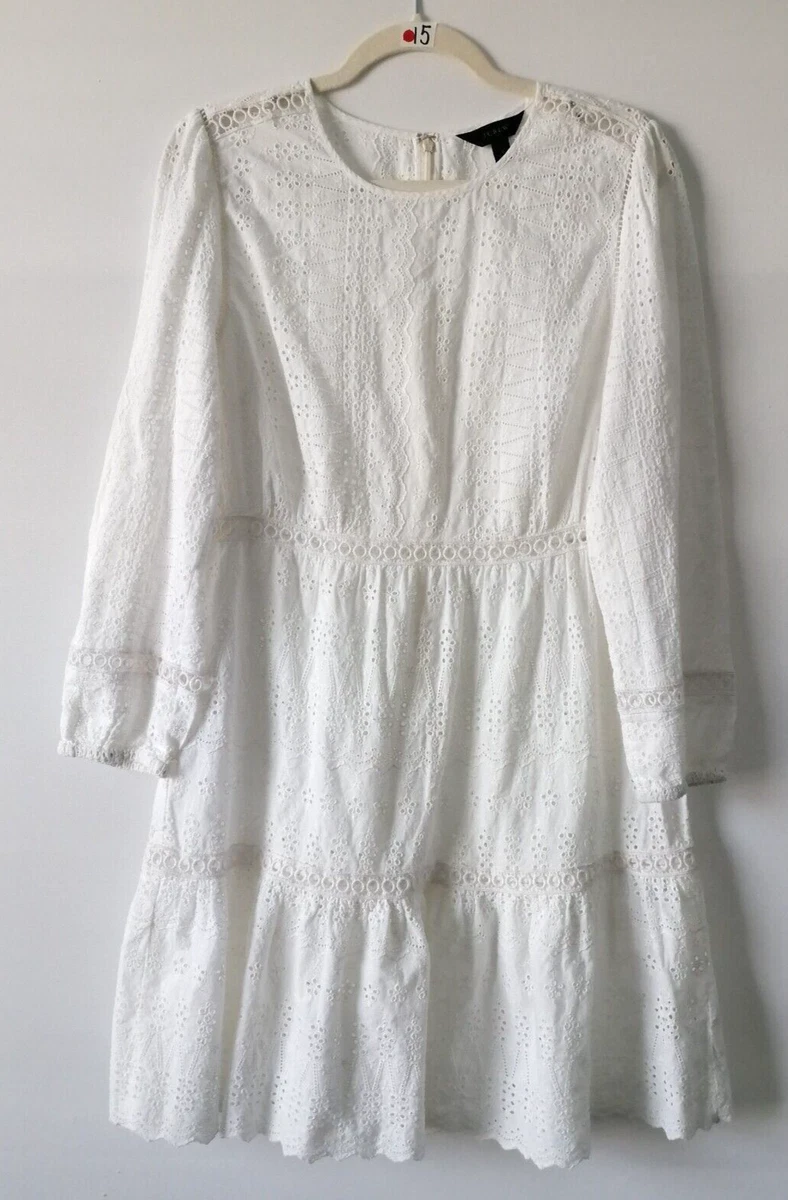 J crew eyelet flutter hem cheap dress