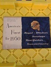 1950 Chrysler Color Brochure, New Yorker Windsor Royal Original.