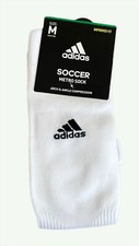 Adidas Medium Metro V Over The Calf White Soccer Socks M5-8.5 - W5-9.5