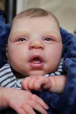 Handmade 19in Reborn Dolls Visible Veins 3D Skin Soft Body Toddler Collect Gifts