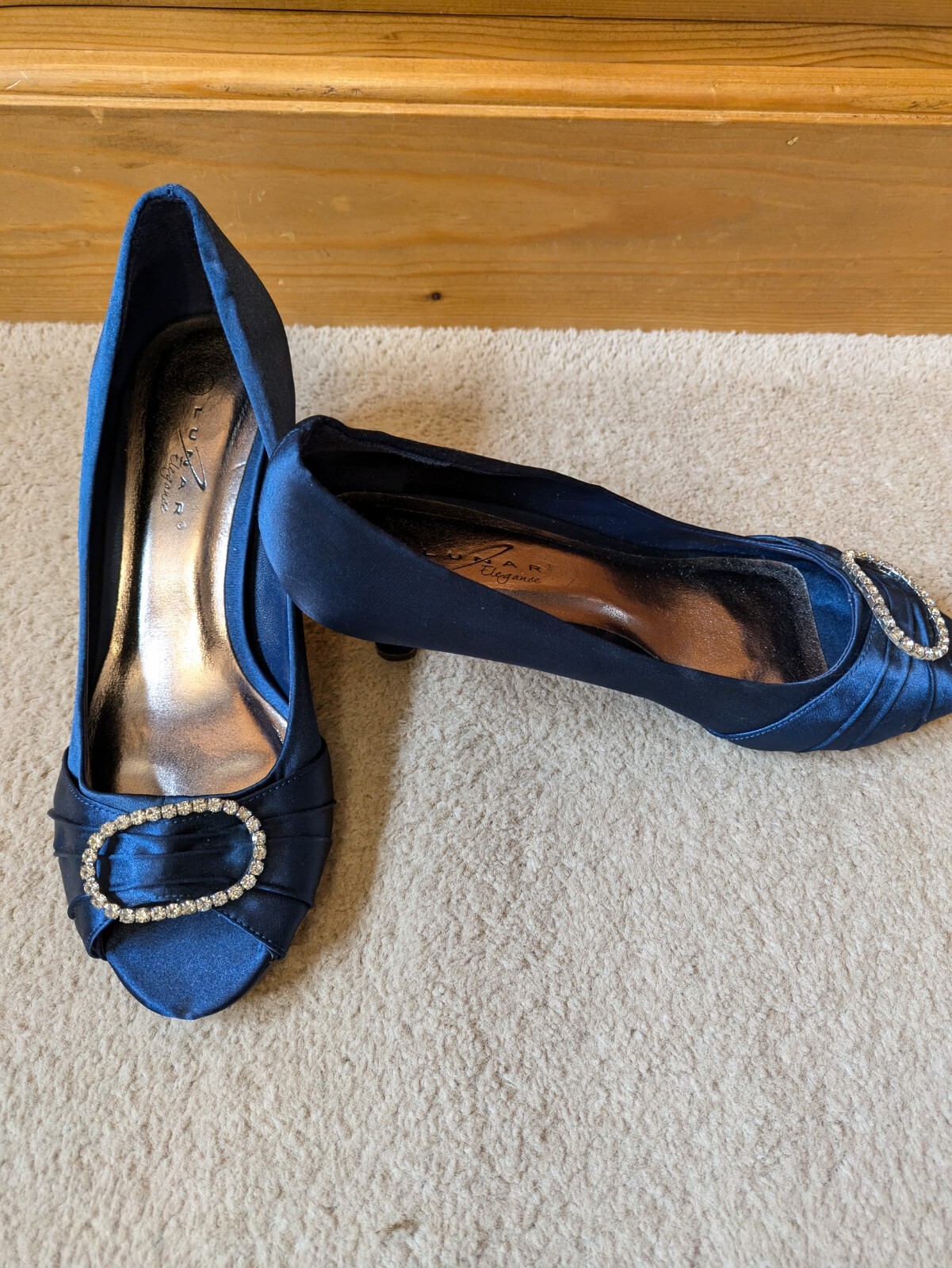 APL Sandali donna in raso blu taglia 5