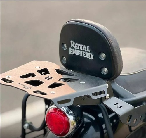 "TOP RACK WITH METAL PLATE, BLACK" FIT FOR ROYAL ENFIELD METEOR 350 - Picture 4 of 6