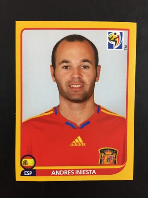 Andres Iniesta Sticker Panini World Cup 2010 / Swiss Gold Edition