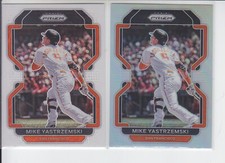 (2) 2022 Panini Prizm Mike Yastrzemksi Silver + White Wave Giants #53