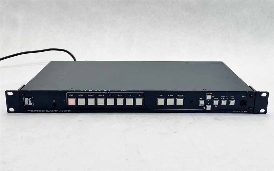 Kramer VP-773A 8-Input HDMI/HDBaseT Presentation Switcher Scaler Audio Amplifier - Image 2 of 4