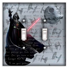 Darth Dark Side Decorative Double Toggle Light Switch Cover Wall Plate Cover