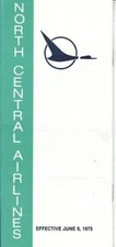 North Central Airlines timetable 1975/06/06