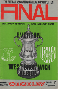 FA Cup Final 1968 - Everton v West Brom Bromwich Albion ...