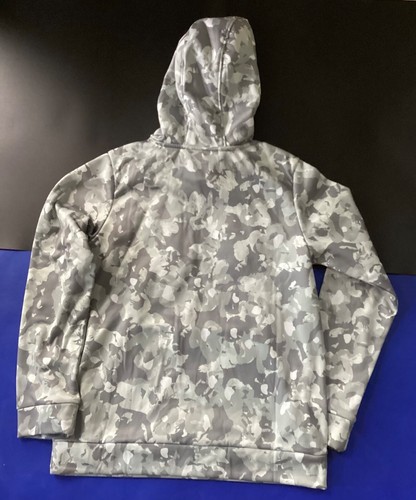 NEW WT UNDER ARMOUR LIGHT GRAY CAMO HOODIE PULL OVER MSRP $45 SIZE YOUTH LARGE - Picture 2 of 5