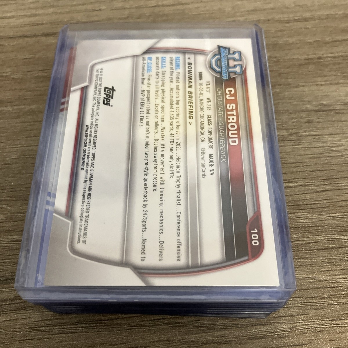 2022 Bowman University Chrome CJ Stroud