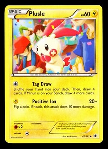 2013 Pokemon Black & White Legendary Treasures Plusle 47/113