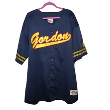 Nascar Jeff Gordon Jersey Chase Authentics Navy Buttons Baseball Style Size 2XL