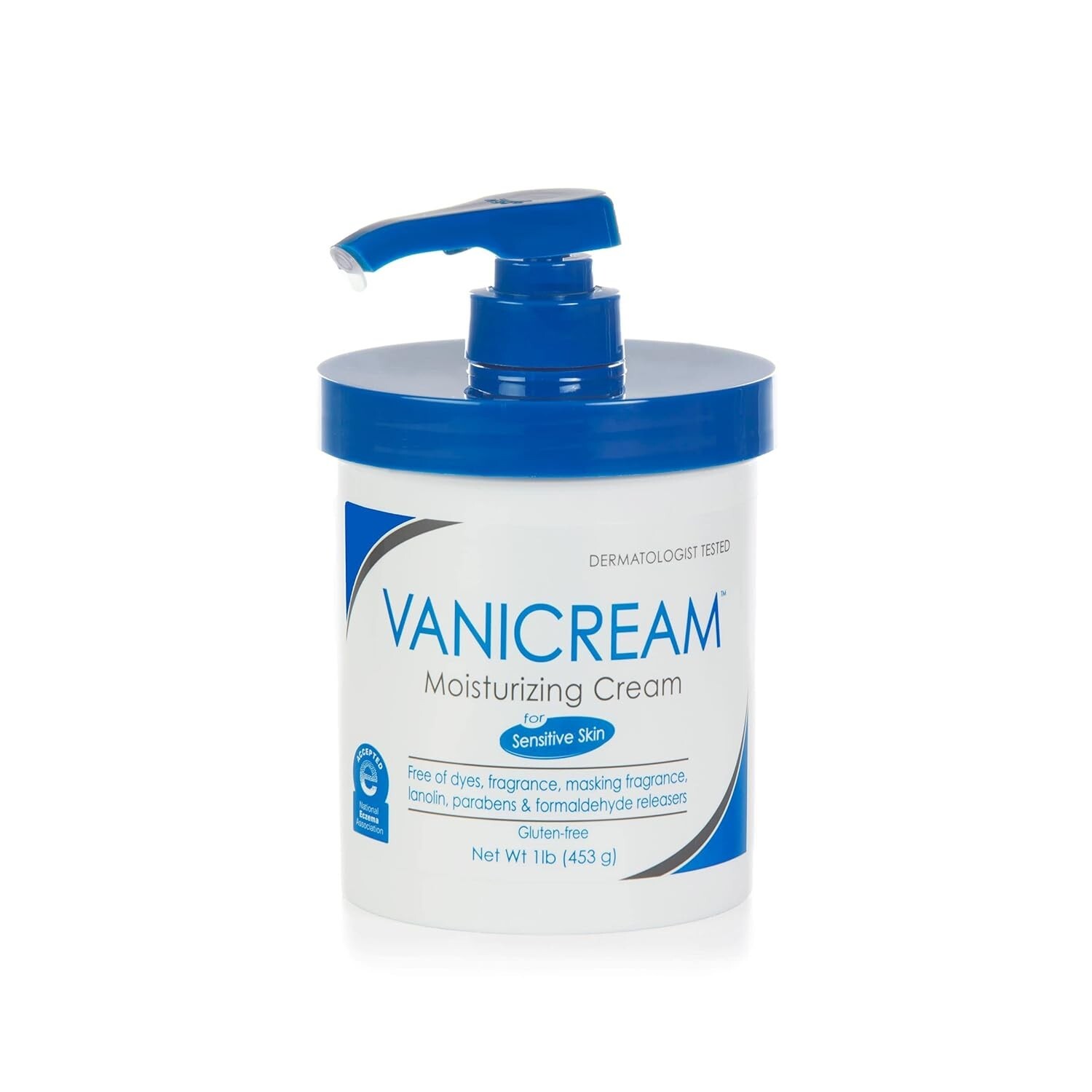 Vanicream Moisturizing Skin Cream with Pump Dispenser 16 fl oz (1 lb