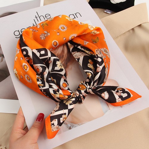 Femme écharpe de 100% soie,Foulard Carré en 100% Soie de Mûrier,53 * 53 cm,FX53B - Picture 24 of 33