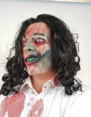 Gory Evil Woman Halloween Mask scary rise Possessed Demonic Dead Girl - Picture 4 of 9