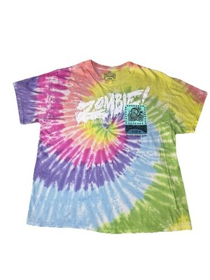 Flatbush Zombies FBZ Tie Dye Graphic T-Shirt Large Escape From New York