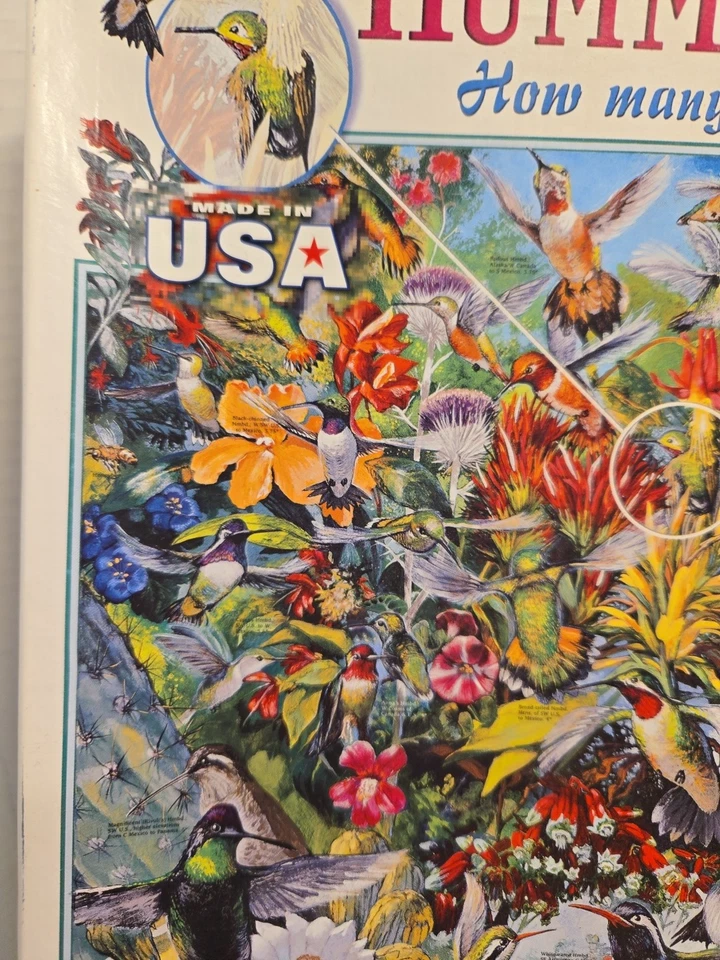 Rompecabezas White Mountain Puzzles Hummingbirds #294 2008 1000 un. Foto 2 de 4