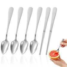 Grapefruit Spoon & Set,Stainless Steel Grapefruit Spoon Utensil With Serrated...