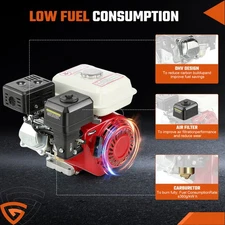 4-Stroke 212cc 7 HP Manual Start Horizontal Engine Go Kart Gas Engine Motor