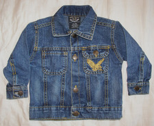 URBAN EXTREME Blue Denim Jean Eagle Embellished Jacket Size 18 Months