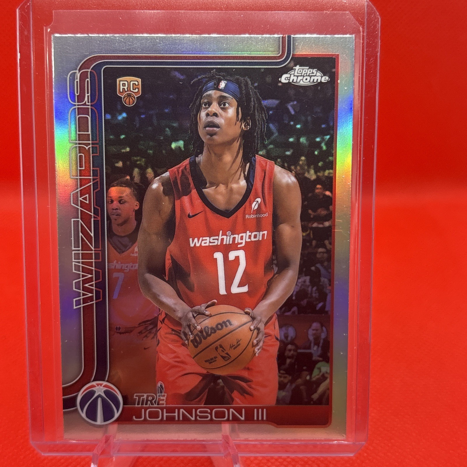 2025 Topps Chrome Tre Johnson III #256 ROOKIE RC Refractor