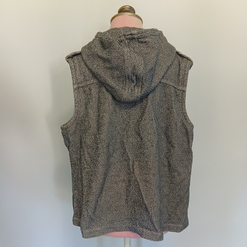 Coldwater Creek Damen Weste grau Kapuze XL Druckknopfleiste Pullover C3 - Bild 2 von 6